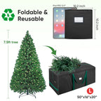 BALEINE 7.5 ft Christmas Tree Storage Bag, Heavy Duty 900D Oxford Fabric with Reinforced Handles and Dual Zippers Wide Opening, Extra Large Storage Container for Trees and Decorations (Black)