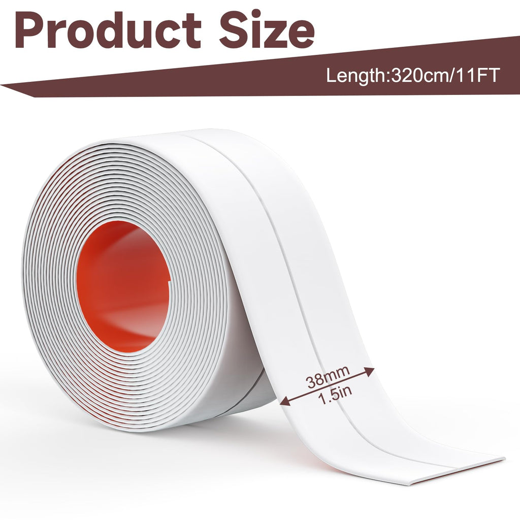 Mokani Caulk Tape Waterproof Self Adhesive, 3 Rolls Caulking Sealant Strip