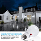 TORCHSTAR 4-Pack Dusk to Dawn LED Light Bulb Outdoor, A19, 5000K