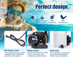 CHOOSMO 10 Inch Sand Filter Pump for Above Ground Pools, 2220 GPH 1/4 HP Pool Filtration System, 30 lb Sand Tank, 6-Way Valve, Hose Adapters, 115V, for 3,000–6,500 Gal Pools