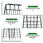 DOLEMODUO Heavy Duty Trellis for Climbing Plants, 50"x17" Adjustable Height Steel Cucumber Trellis, Powder Coated Metal Garden Trellis for Raised Beds,Tomatoes, Cucumbers & Outdoor Vines