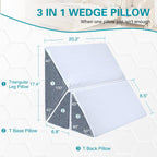 SJFFDP Wedges for Bed Positioning, 3PCS Bed Wedges & Body Positioners for Bed Sores, Side Sleeping, Back Support, After Surgery, Bedsore Pressure Relief, Positioning Wedge for Elderly & Adults