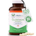 Return Healthy Glutathione Symmetry | S-Acetyl Glutathione Supplement | Antioxidants & Detoxification Supplement | Natural Cellular Support | All-Natural, Vegan, Non-GMO, 120 caps
