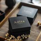 ADITA GOLD White Opal Pendant Birthstone Necklace for Women, Gold Plated