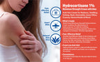 Globe 1% Hydrocortisone Cream Bulk 16 Oz Maximum Strength Itch Relief for Eczema, Dermatitis, Rashes, Mosquito Bites