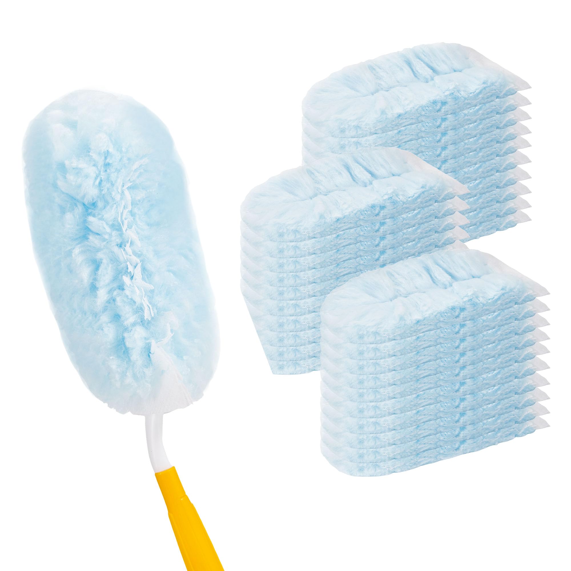 40 Count Duster Refills for Swiffer Duster Handle,360° Heavy Duty Duster Refills, Disposable Microfiber Duster for Dusting Furniture, Blinds, Ceiling Fans, Walls, (40 Count Refills& 2 Handle)
