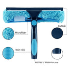 Hicavar 11" Window Squeegee and Microfiber Scrubber 2-in-1 Combo Cleaning Tools (Attachement Only) (9)