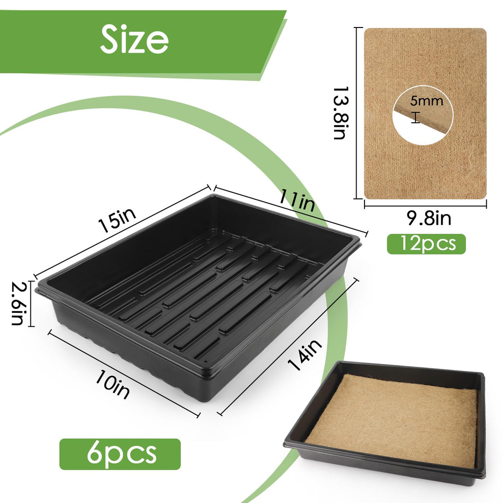6 Pack Microgreens Growing Kit, Microgreens Trays for Indoor Gardening