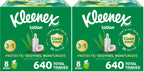 Kleenex Lotion Facial Tissues with Coconut Oil,Cube Boxes,80 Tissues Per Box,3-Ply,(Pack of 16)