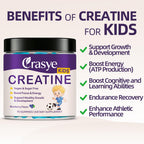 Crasye Creatine Gummies for Kids and Teens with Vitamin B12