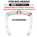 MAXJULI Blue Light Glasses XXL Size Double Extra Large Z87 for Big Wide Heads Men 8228 (Clear)