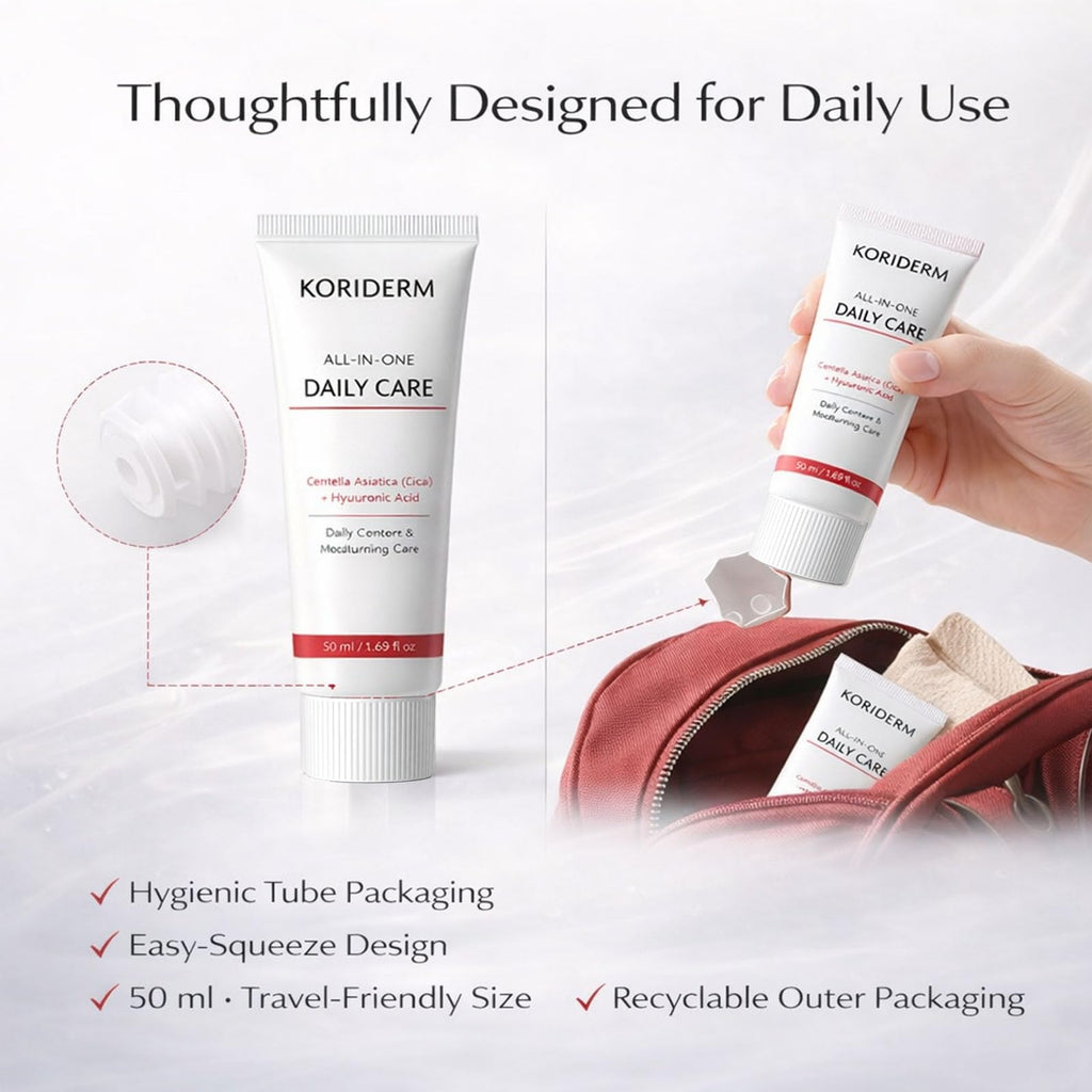 KORIDERM Cream, All-In-One Daily Moisturizing Face Cream with Centella Asiatica (Cica) & Hyaluronic Acid – Lightweight All-in-One Skin Care for Daily Comfort – 50 mL / 1.69 fl oz (1)