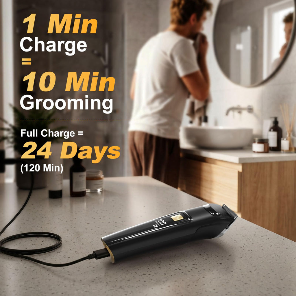Beard Trimmer for Men, Fast Charging 4-in-1 Kit, 18 Lengths, Accessories