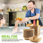 ZORRITA 100 Pack 1 Lb Small Paper Food Trays