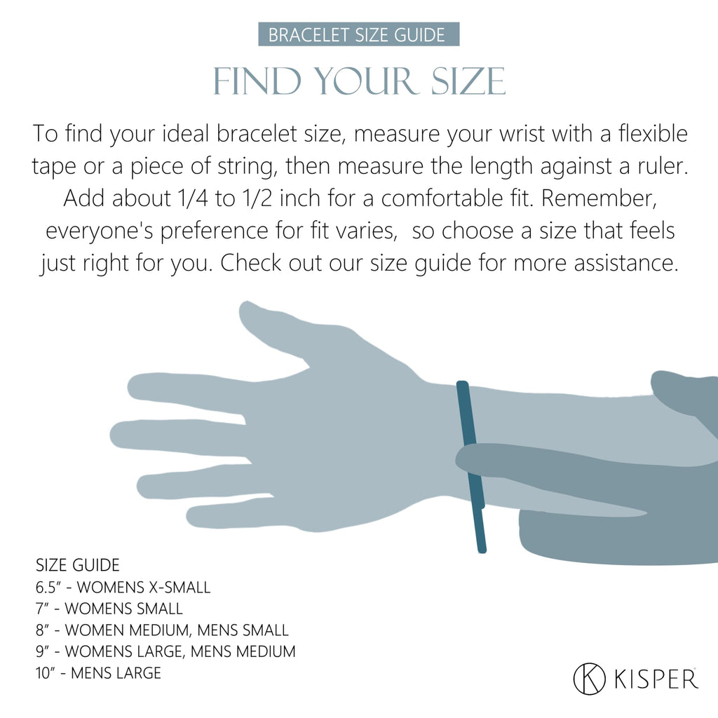 KISPER Gold Figaro Chain Bracelet for Men 5mm Plated 925 Sterling Silver