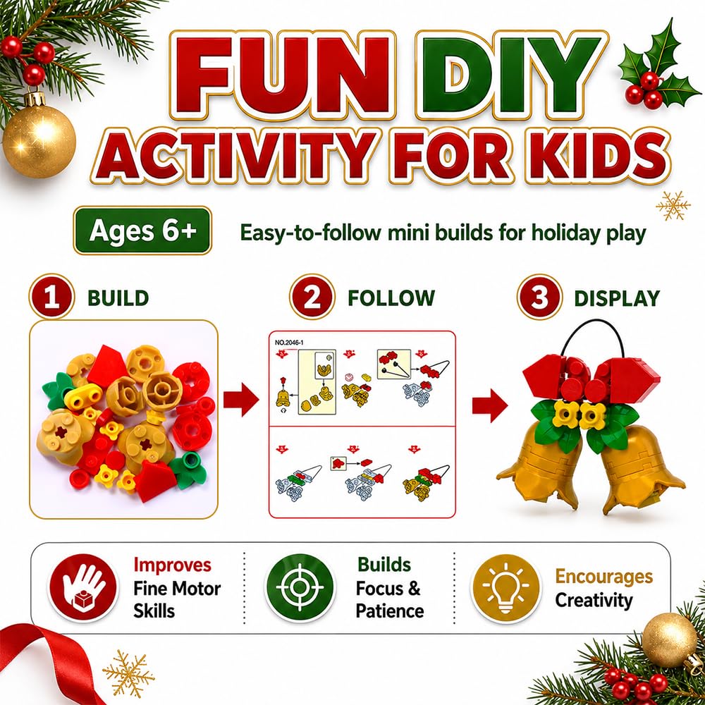Celltestria Advent Calendar 2026 Christmas Building Ornament Toys for Kids