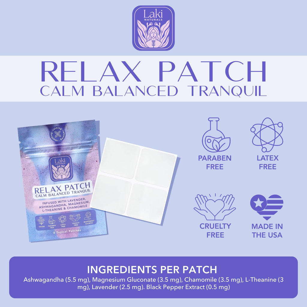 Laki Pacak Laki Naturals Relax Patch (Pack of 8) | Natural Plant-Based Ingredients ...