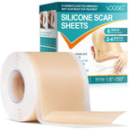 Silicone Scar Sheets,Silicone Scar Tape Roll,Medical Grade Silicone Tape for Scar Removal,Professional Scar Treatment Patch for C-Section,Keloids,Surgical,Acne (Roll Size 1.6''x150''-3.8M)