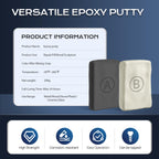 Boncart High Strength AB Epoxy Putty, 200g Steel Reinforced Repair Filler