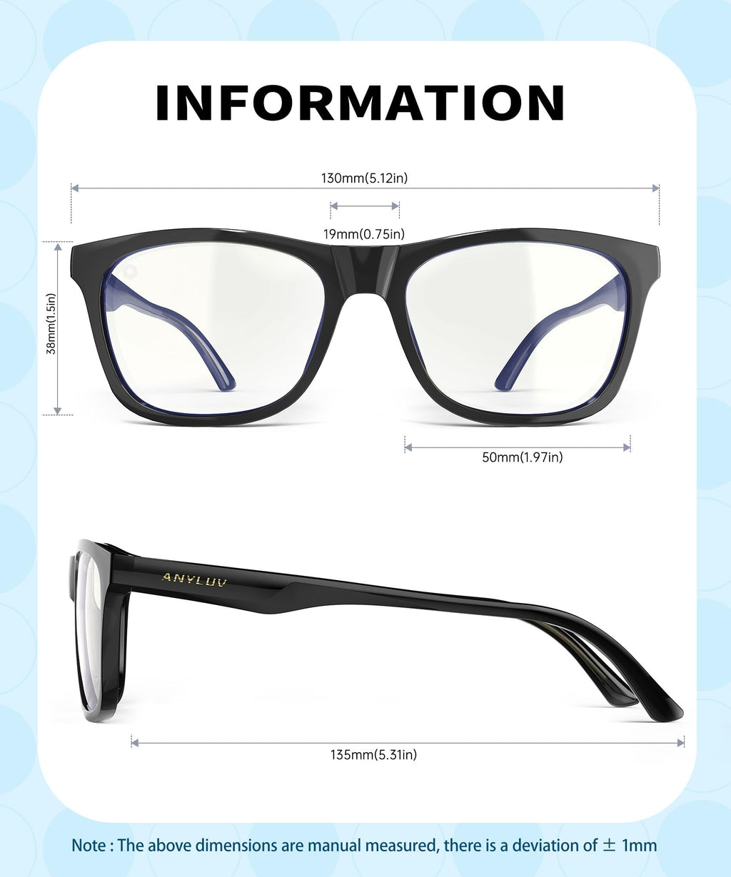 ANYLUV Blue Light Glasses for Kids, Youth Protection Glasses for Gaming, Teen Blue Light Glasses Reduce Eye Strain