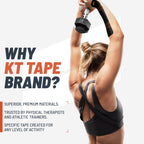 KT Tape, Pro Synthetic Kinesiology Athletic Tape, 20 Count, 10” Precut Strips, Rage Red