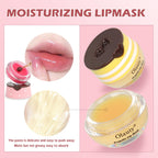 8PCS Bee Lip Balm Lip Mask Honey Pot, Mothers Day Party Favors, Strawberry, Watermelon, Apple Lime, Cherry, Mint, Coconut, Peach, Moisturizing Honey Balm Bulk Gifts, Teacher Appreciation Gifts