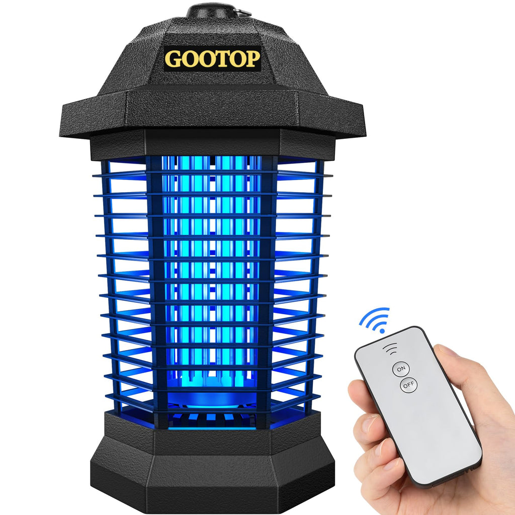GOOTOP Remote Control Insect Zapper Outdoor Mosquito Zapper Fly Traps Fly Zapper Mosquito Killer 3 Pin Plug 90-130V ABS Plastic External