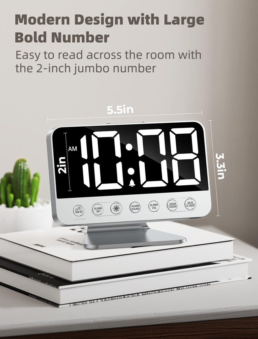 Odokee Digital Alarm Clocks for Bedrooms: Easy to Read Across The Room
