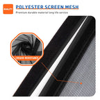 MAGZO Magnetic Screen Door Fit Door Size 72 x 80 Inches, Actual Screen Size 74 x 81 Inch Heavy Duty Side Opening Polyester Screen Curtain for Sliding Door Broader View, Black