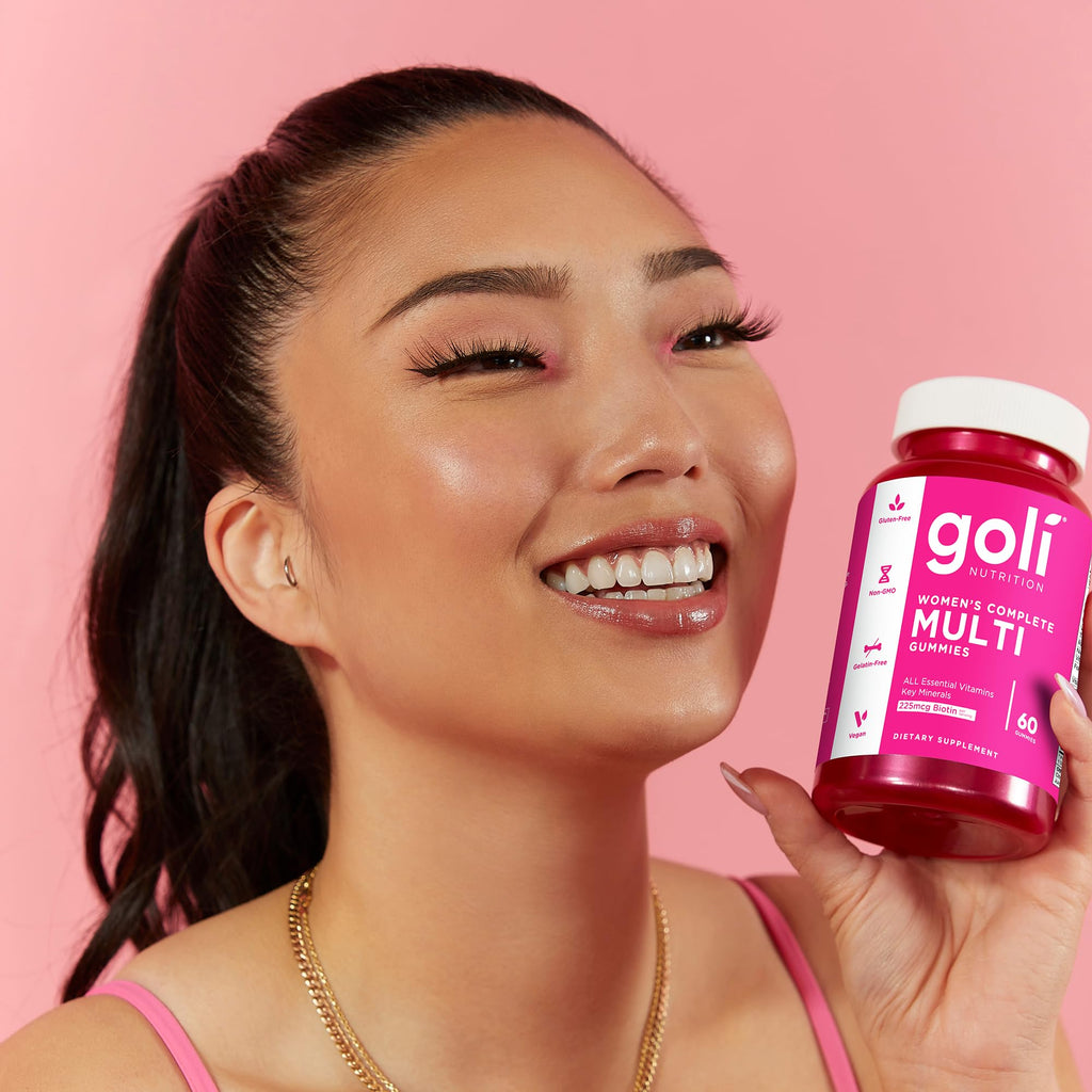 Goli Women's Multi Gummies - Complete Daily Multivitamin with All 13 Essential Vitamins, Biotin, Zinc - Supports Hair, Skin, Nails, Immune System - Vegan, Non-GMO - 60 Count (2 Pack)