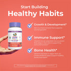 MaryRuth's Organic Toddler Multivitamin Gummies | Ages 4+ | Vitamin A, C, D, E, B6, B12, Biotin, Iodine, Zinc | Immunity | Bone & Teeth Health | Skin & Vision Support | Vegan | Gluten Free | 60 Count