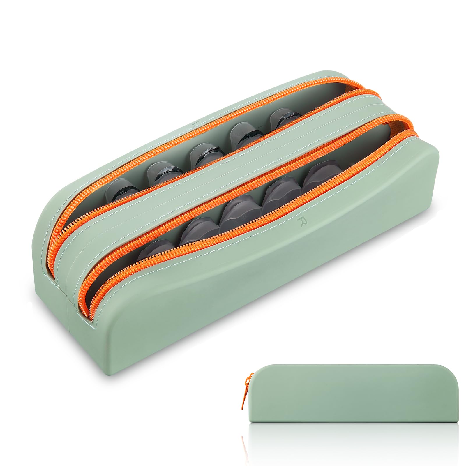 AITIME Portable Daily Contact Lens Organizer,Disposable Contact Lens Dispenser,Travel Color Contact Lens Storage Case Kit with Labeled R & L(Gery)