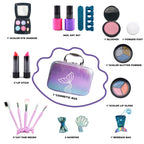 Kids Makeup Set for Girls - Non Toxic Washable Mermaid Makeup Kit, Little Mermaid Toys for Girl 5-7, 8-12，Princess Dress up Beauty Vanity Set，Ideal Party Gifts for Halloween Christmas and Birthday