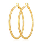 Geveay Gold Hoop Earrings for Women Trendy Hypoallergenic Lightweight Large Big Thin Twisted 14K Gold Hoop Earrings 50MM