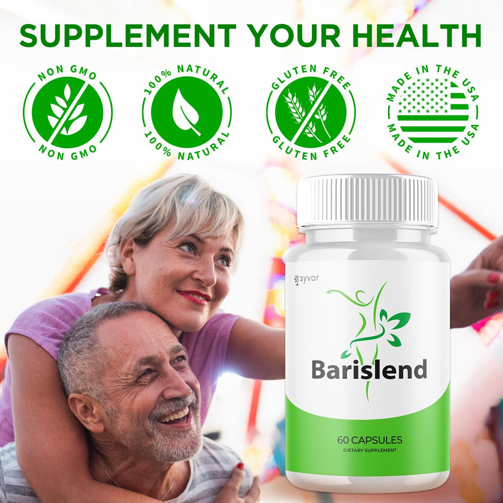 Barislend Capsules, Official Barislend Pink Salt Pills with All Natural Ingredients, Bari-Slend Advanced Formula Vitamin Pills for Health and Wellness Supplement for Men and Women (60 Capsules)