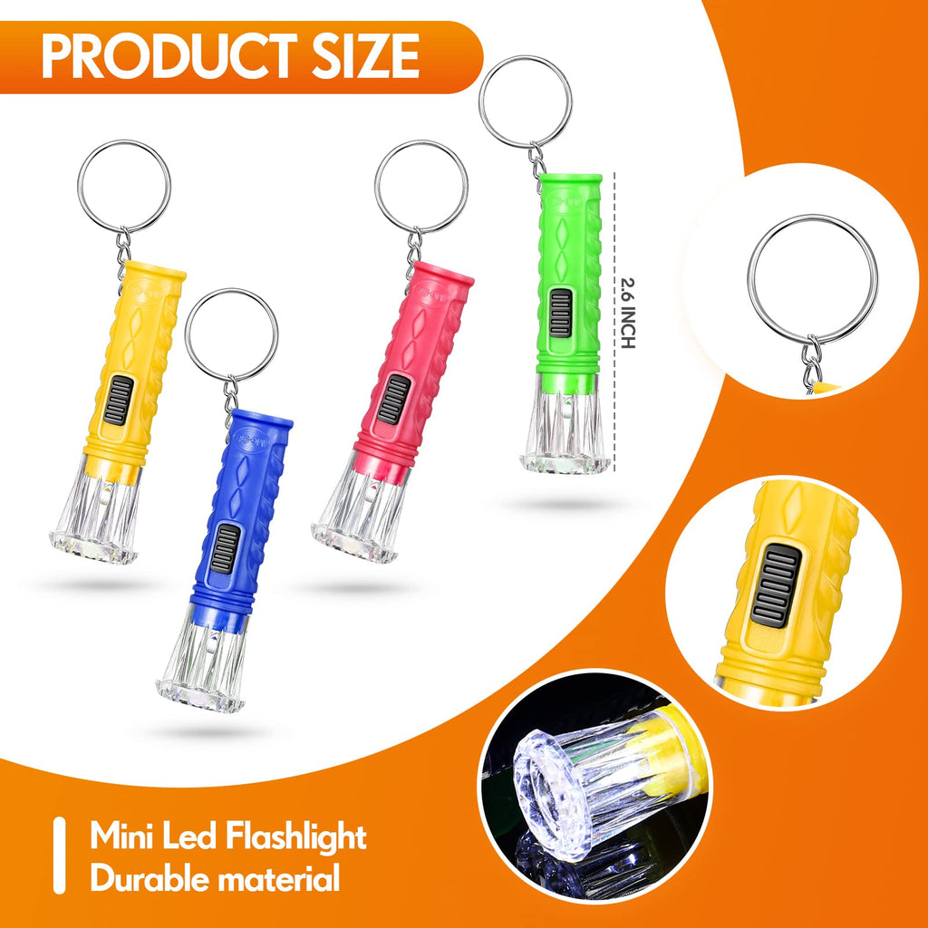 Jexine 100 Pcs Mini Flashlight Keychain Bulk,Bright