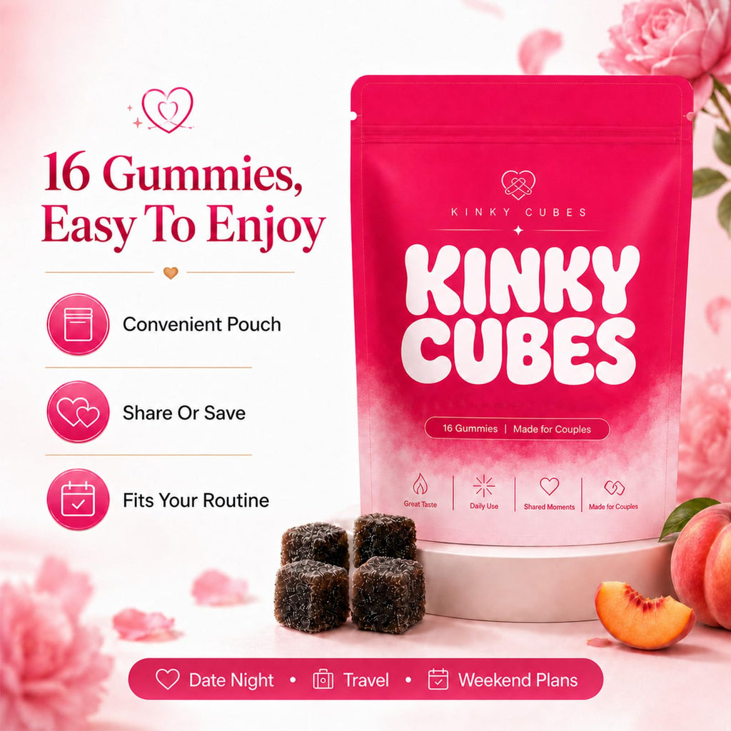 KINKY CUBES Gummies, Boost Mood, Vitamin & Mineral Supplements, 16 Gummies