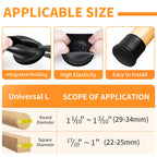 Ezprotekt 24 Pcs Chair Sliders for Carpet, Chair Glides for Carpet, Round Carpet Teflon Furniture Pads, Bar Stool Leg Protectors Caps, Furniture Sliders for Table, Chair (L Fit: 1-1/10" to 1-3/10")