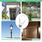 SETEN 4-Pack Dusk to Dawn LED Light Bulb Outdoor A19 10W Daylight 5000K