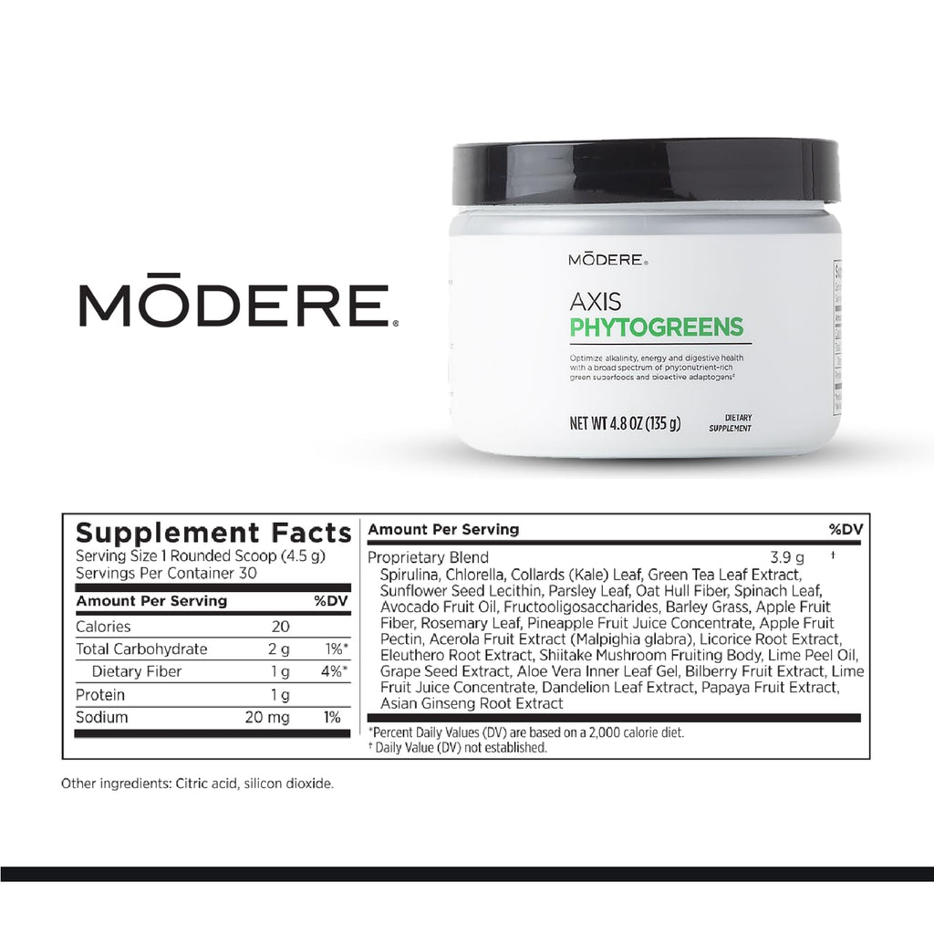 Modere - PHYTOGREEN Powder - Daily Greens Wellness Formula - 135g Canister