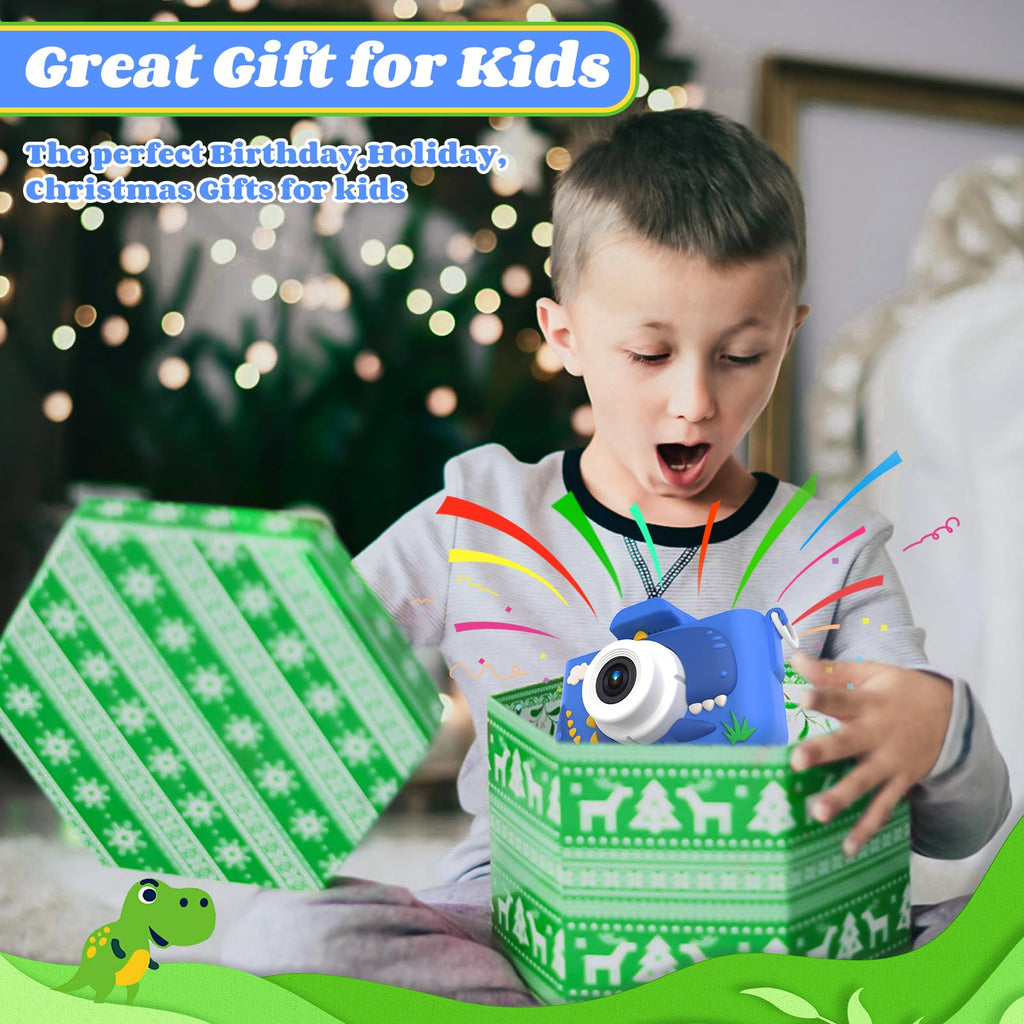 Kids Camera for 3-8 Year Old Girls Boys, 48MP Dual Lens 1080P Toddler Camera for Kids with 64GB SD Card, Children Digital Video Camcorder Selfie Camera Christmas Birthday Gifts