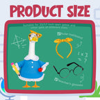 Vzuito Back to School Porch Goose Outfits 23"/ 17'' Lawn Goose Teacher Clothes Cemment Geese Costume Garden Yard School Classroom Decor