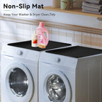 2 Pack Washer and Dryer Covers for the Top, 23.6'' x 19.7'' Silicone Rubber Mat for Laudry Machine & Dryer,Non-slip Heavy Duty Waterproof Washable Top Protector Mat Pad for Laundry & Kitchen