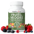 Fruits & Veggies Formula - 27 Premium Whole Foods - Organic Ingredients - Equals 3 Servings of Fruits & Vegetables - Improve Energy, Focus & Immune Function - Fiber - Antioxidants - 60ct (30 Serv)