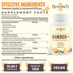 Resciency Detox Binder Supplement – Activated Charcoal, Zeolite, Bentonite Clay, Milk Thistle, Proprietary Blends - Liver & Gut, Max Absorption, 90 Vegan Capsules
