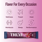 TREVI™ Everyday Sugar Free Electrolytes - Essential Drink Mix Hydration Powder Packets - 28 Count - Grape