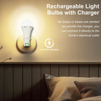 Ostwiki 10 Pack Rechargeable Emergency Light Bulbs for Power Outage