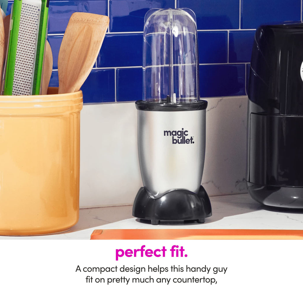 magic bullet® Personal Blender, 22 oz Cup, 250 Watt, Silver, MBR-1101