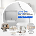 DUTYWORKS Commercial Paper Towel Dispenser, 304 Stainless Steel