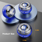 JIN BDWrist Trainer Ball Auto-Start Wrist Strengthener Gyroscopic Forearm Exerciser Gyro Ball for Strengthen Arms, Fingers, Wrist Bones and Muscles���Blue Without Light���